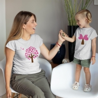 Aşk Ağaçları Anne Kız Çocuk Tişört Kombini - 5