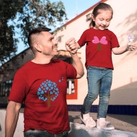 Aşk Ağaçları Baba Kız Çocuk Tişört Kombini - 2