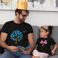 Aşk Ağaçları Baba Kız Çocuk Tişört Kombini - 5