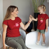 Büyüyen Sevgi Temalı Anne Kız Çocuk Tişört Kombini - 3