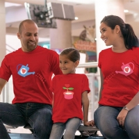 Büyüyen Sevgi Temalı Anne Baba ve Kız Çocuk Tişört Kombini - 2