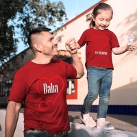 Babasının Kuzusu Baba Kız Çocuk Tişört Kombini - 3