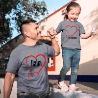 Babasının Kuzusu Baba Kız Çocuk Tişört Kombini - 5