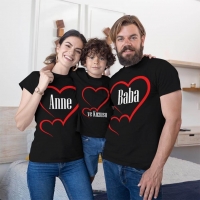 Ailenin Kuzusu Anne Baba Erkek Çocuk Tişört Kombini - 2