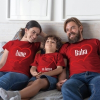 Ailenin Kuzusu Anne Baba Erkek Çocuk Tişört Kombini - 3