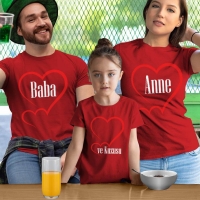 Ailenin Kuzusu Anne Baba Kız Çocuk Tişört Kombini - 3