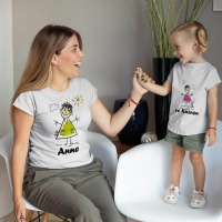 Çöp Adam Anne Kız Çocuk Tişört Kombini - 3