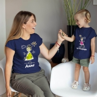 Çöp Adam Anne Kız Çocuk Tişört Kombini - 5