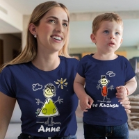Çöp Adam Anne Erkek Çocuk Tişört Kombini - 5