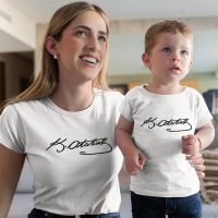 Mustafa Kemal Atatürk İmzalı Anne Erkek Çocuk Tişört Kombini - 2