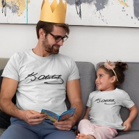 Mustafa Kemal Atatürk İmzalı Baba Kız Çocuk Tişört Kombini - 2