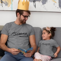 Mustafa Kemal Atatürk İmzalı Baba Kız Çocuk Tişört Kombini - 4