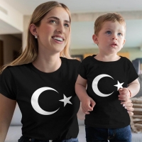 Ay Yıldız Anne Erkek Çocuk Tişört Kombini - 3