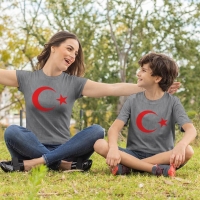 Ay Yıldız Anne Erkek Çocuk Tişört Kombini - 4