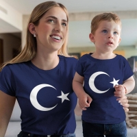 Ay Yıldız Anne Erkek Çocuk Tişört Kombini - 5