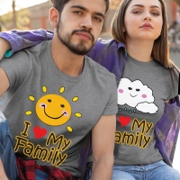 I Love My Family Sevgili Tişört Kombini - 4