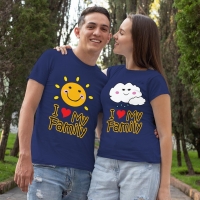 I Love My Family Sevgili Tişört Kombini - 5