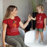 Süper Kahraman Anne Kız Çocuk Tişört Kombini - 4