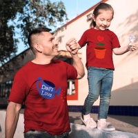 Aşkımızın Meyvesi Baba Kız Çocuk Tişört Kombini - 3