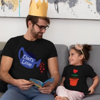 Aşkımızın Meyvesi Baba Kız Çocuk Tişört Kombini - 4