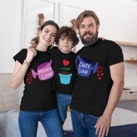 Aşkımızın Meyvesi Anne Baba ve Erkek Çocuk Tişört Kombini - 2