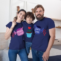 Aşkımızın Meyvesi Anne Baba ve Erkek Çocuk Tişört Kombini - 5