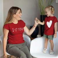 I Love You Anne Kız Çocuk Tişört Kombini - 3