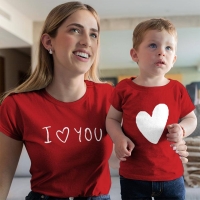 I Love You Anne Erkek Çocuk Tişört Kombini - 3