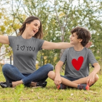 I Love You Anne Erkek Çocuk Tişört Kombini - 4