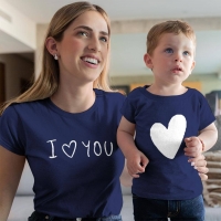 I Love You Anne Erkek Çocuk Tişört Kombini - 5