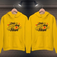 I Love You Everyday Kapüşonlu Sevgili Kombini - 2