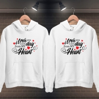 I Love You Everyday Kapüşonlu Sevgili Kombini - 4