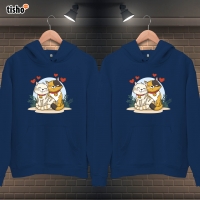 Sevgili Kediler Kapüşonlu Sevgili Kombini - 3