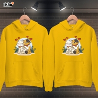 Sevgili Kediler Kapüşonlu Sevgili Kombini - 4