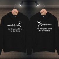 Ne Kavgamız Biter Ne Sevdamız Kapüşonlu Sevgili Kombini - 5
