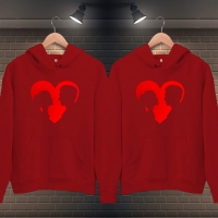 Kalp İçerisindeki Sevgililer Kapüşonlu Kombini - 5