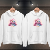 Kış Sevgili Penguenler Kapüşonlu Kombin - 2