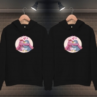 Kış Sevgili Penguenler Kapüşonlu Kombin - 3