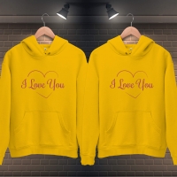 Seni Seviyorum Kapüşonlu Sevgili Kombini - 4