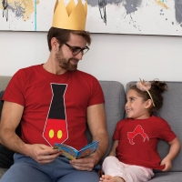 Disney Temalı Baba ve Kız Çocuk Kombini - 4