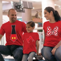 Disney Temalı Anne Baba ve Kız Çocuk Kombini - 2