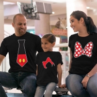 Disney Temalı Anne Baba ve Kız Çocuk Kombini - 4