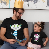 Sevimli Canavar Baba Kız Çocuk Kombini