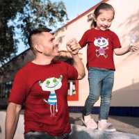 Sevimli Canavar Baba Kız Çocuk Kombini - 4