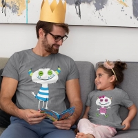 Sevimli Canavar Baba Kız Çocuk Kombini - 5