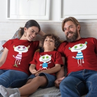 Sevimli Canavar Anne Baba Erkek Çocuk Kombini - 3