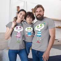 Sevimli Canavar Anne Baba Erkek Çocuk Kombini - 5