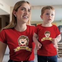 Aile Temalı Anne Erkek Çocuk Tişört Kombini - 3