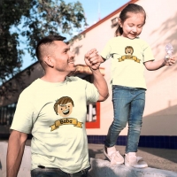 Aile Temalı Baba Kız Çocuk Tişört Kombini - 3