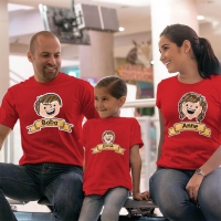 Aile Temalı Anne Baba ve Kız Çocuk Tişört Kombini - 3